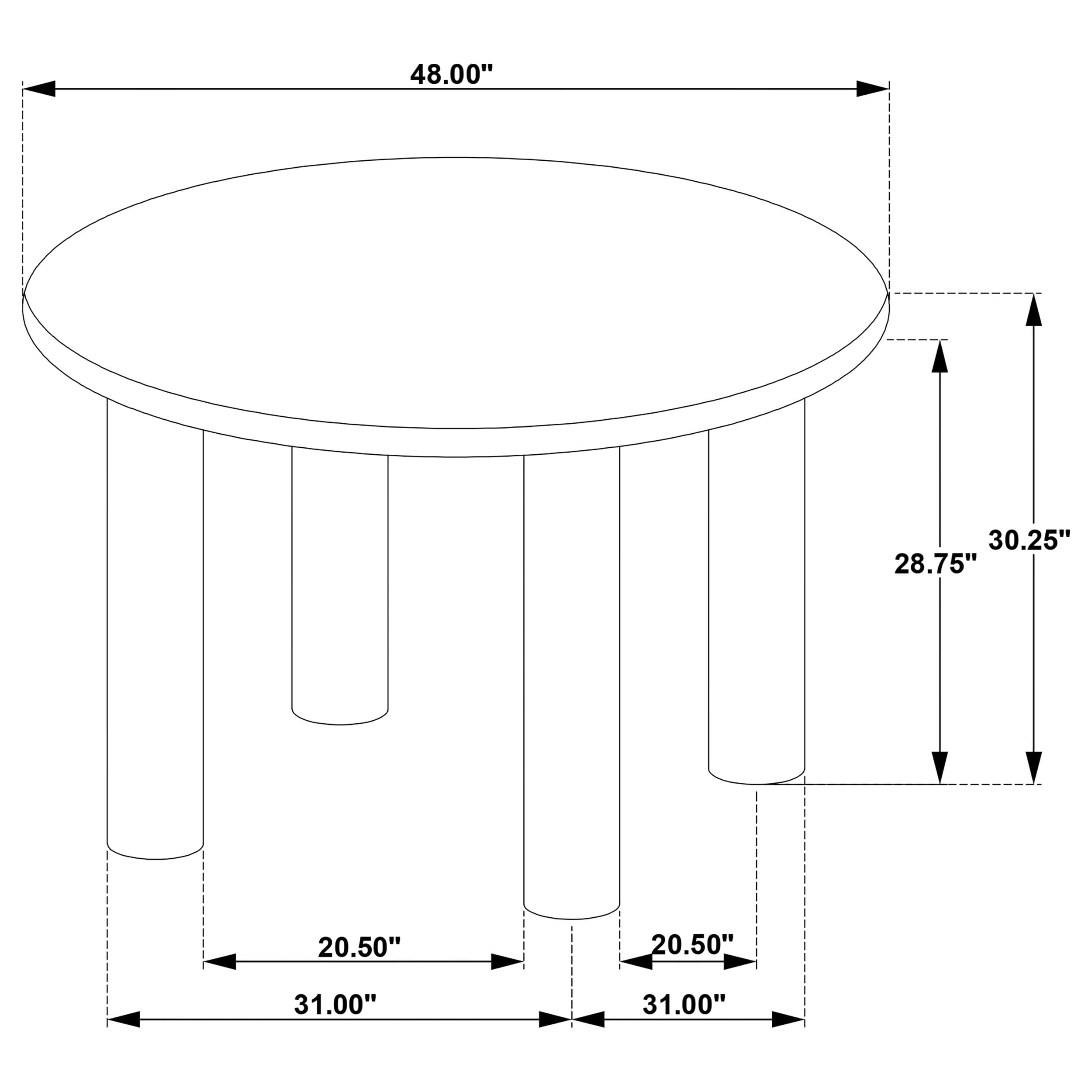 Faulkner 5-piece 48-inch Round Dining Set Cream - Image 11