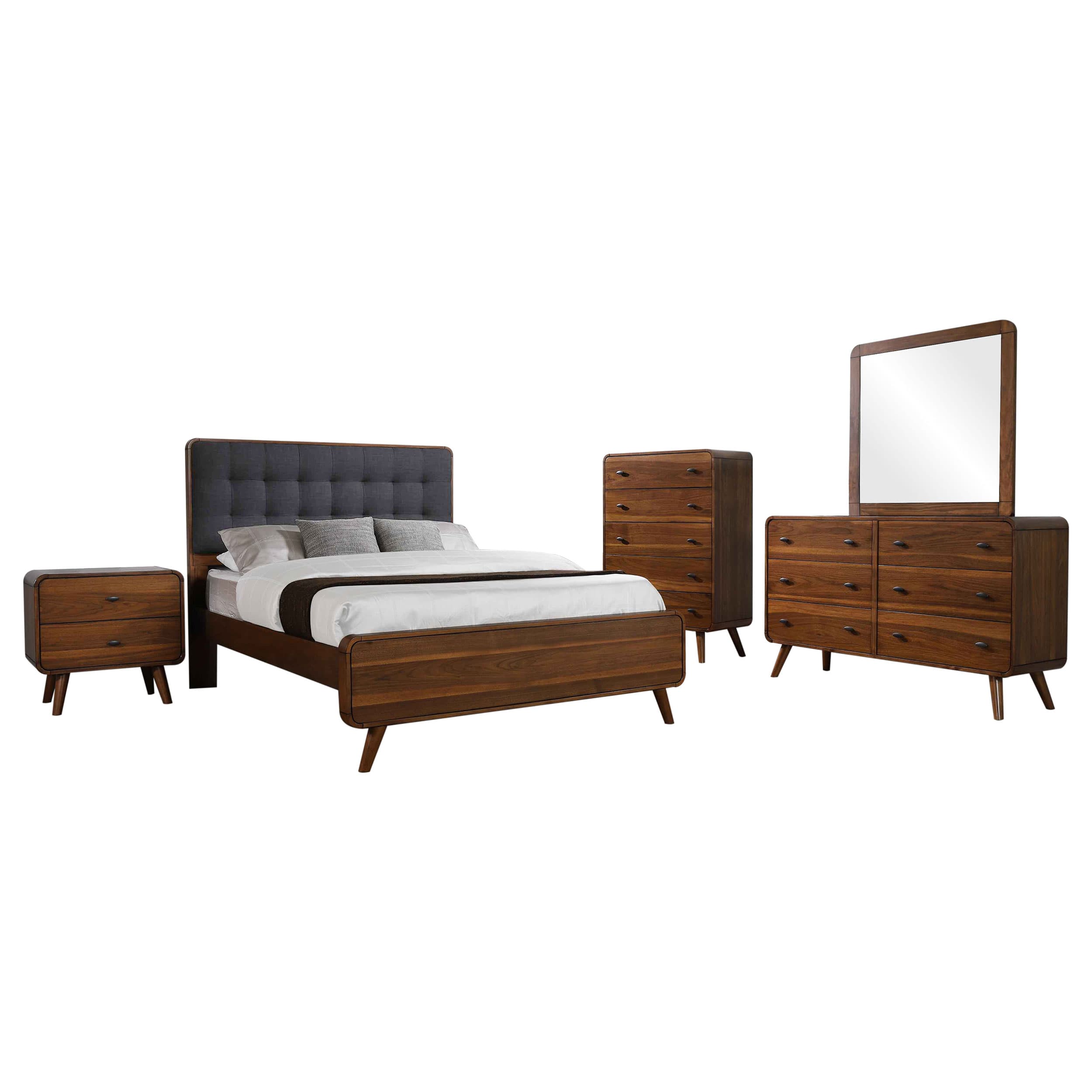 Robyn 5-piece Queen Bedroom Set Dark Walnut - Image 1