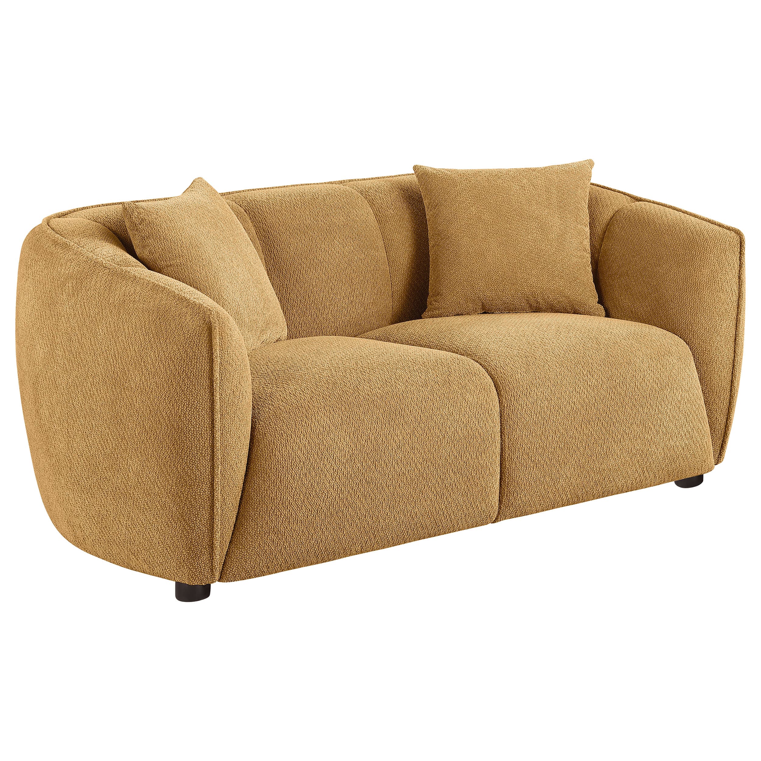 Aleisha 3-piece Fabric Upholstered Sofa Set Mustard Yellow - Image 4