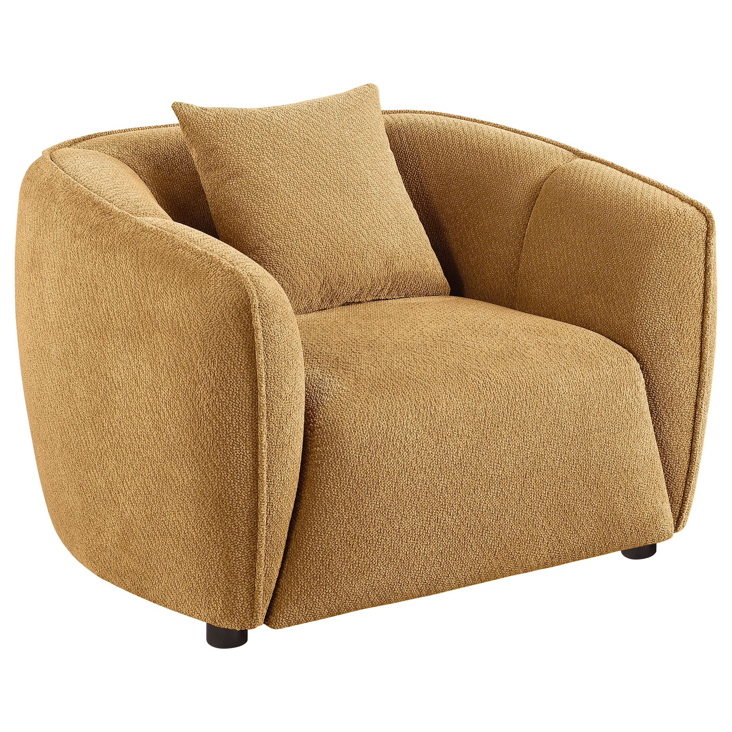 Aleisha 3-piece Fabric Upholstered Sofa Set Mustard Yellow - Image 6