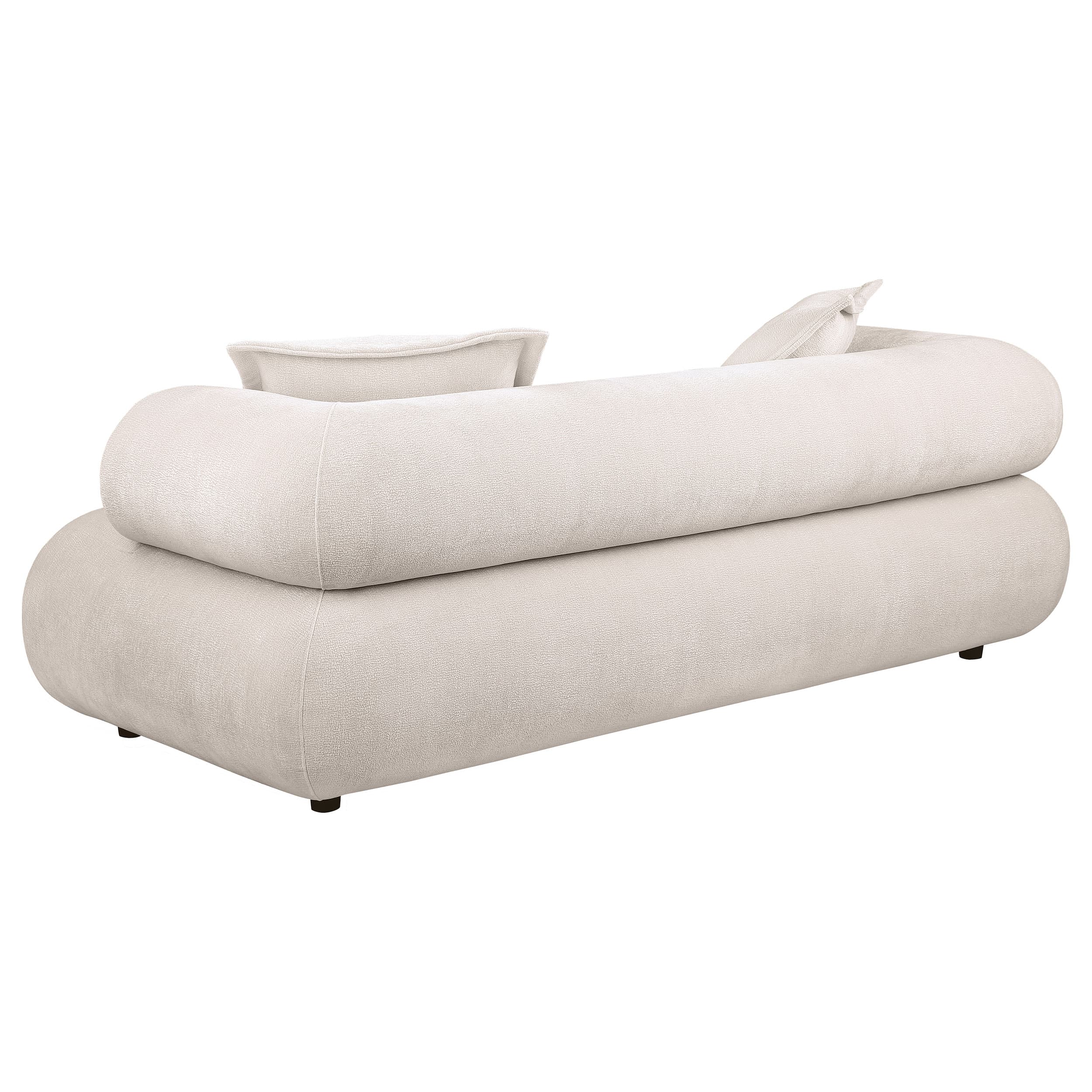 Eskola 2-Piece Chenille Sofa and Accent Chair Set Ivory - Image 3