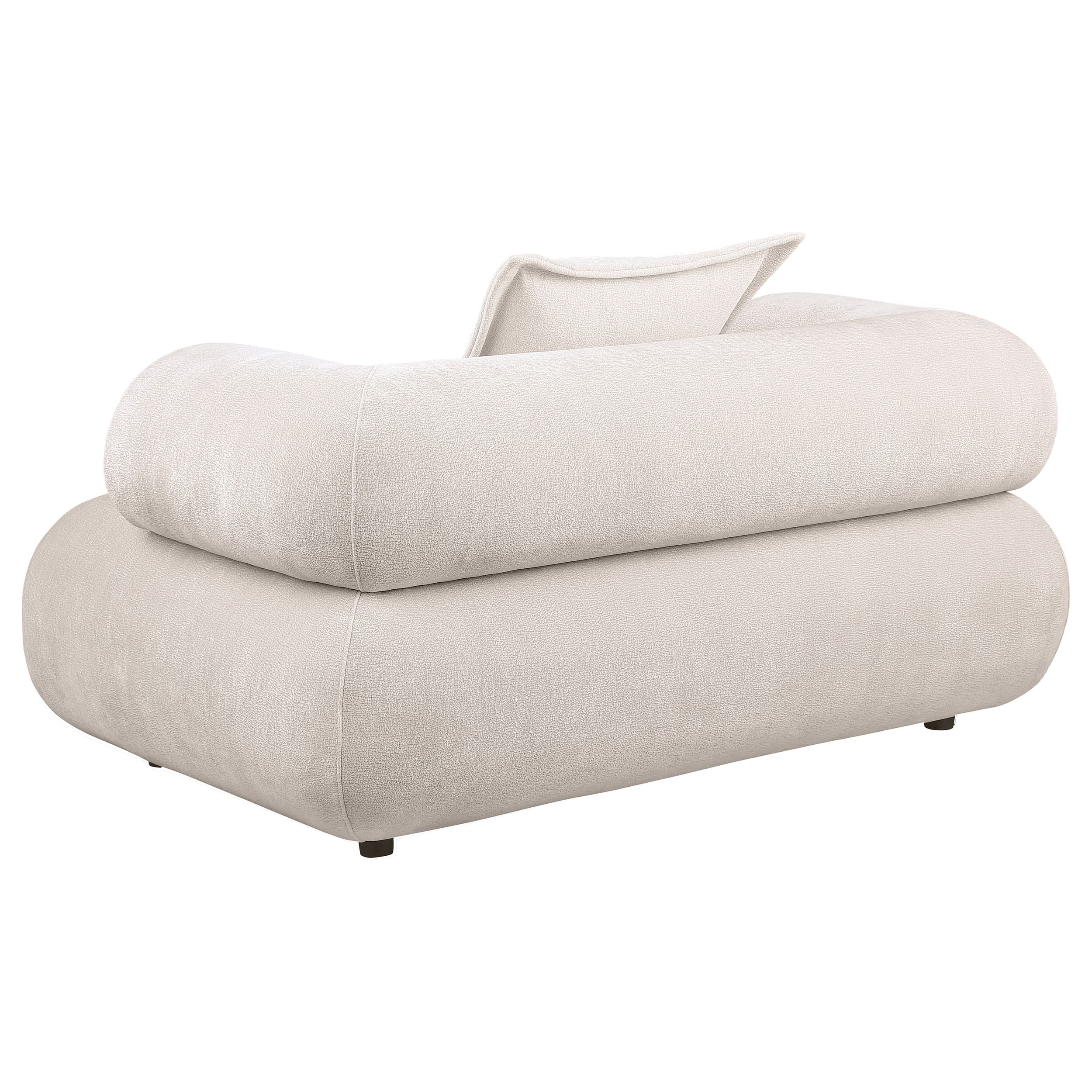 Eskola 2-Piece Chenille Sofa and Accent Chair Set Ivory - Image 5