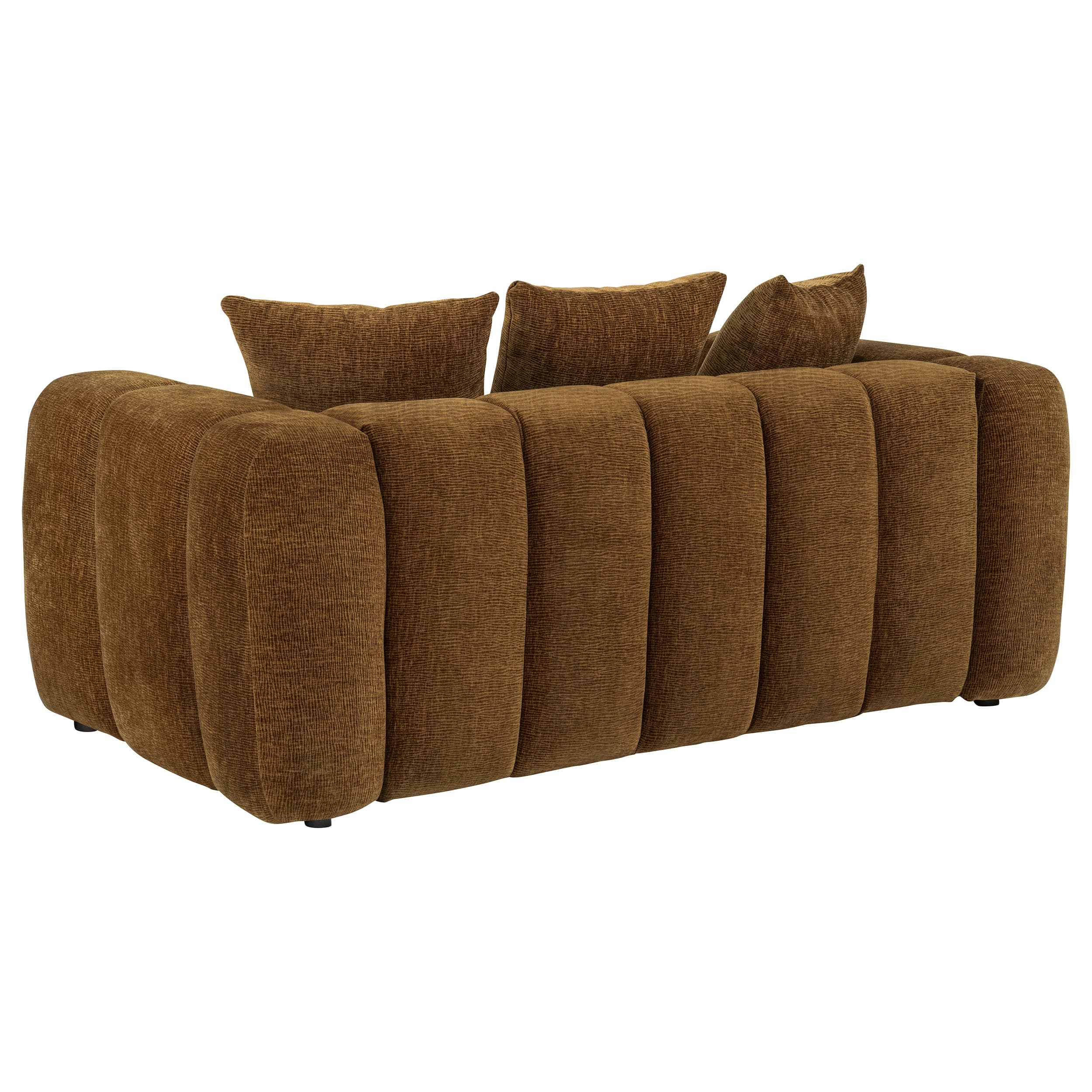 Lazaro 3-piece Fabric Upholstered Wide Channel Sofa Set Bronze - Image 8