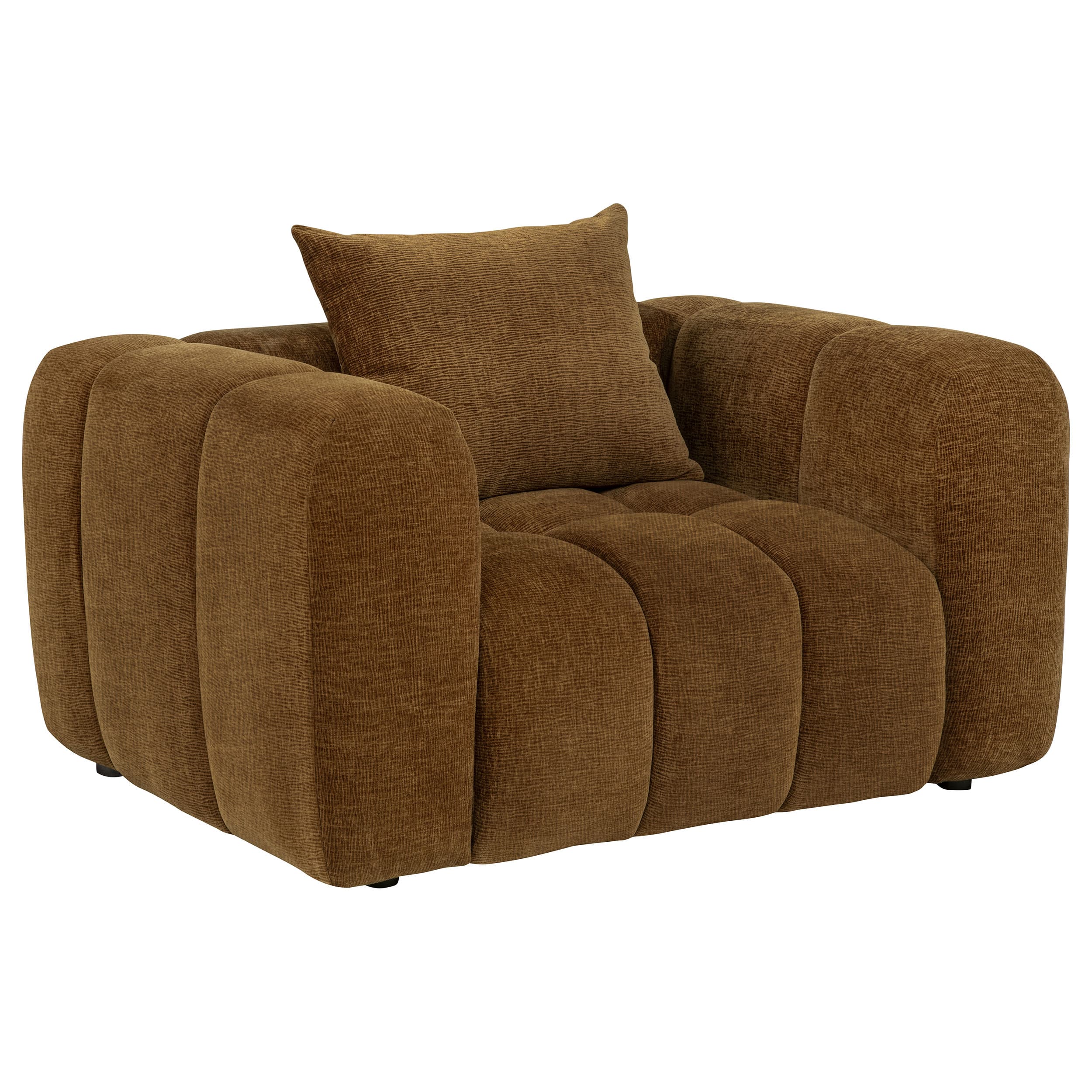 Lazaro 3-piece Fabric Upholstered Wide Channel Sofa Set Bronze - Image 10