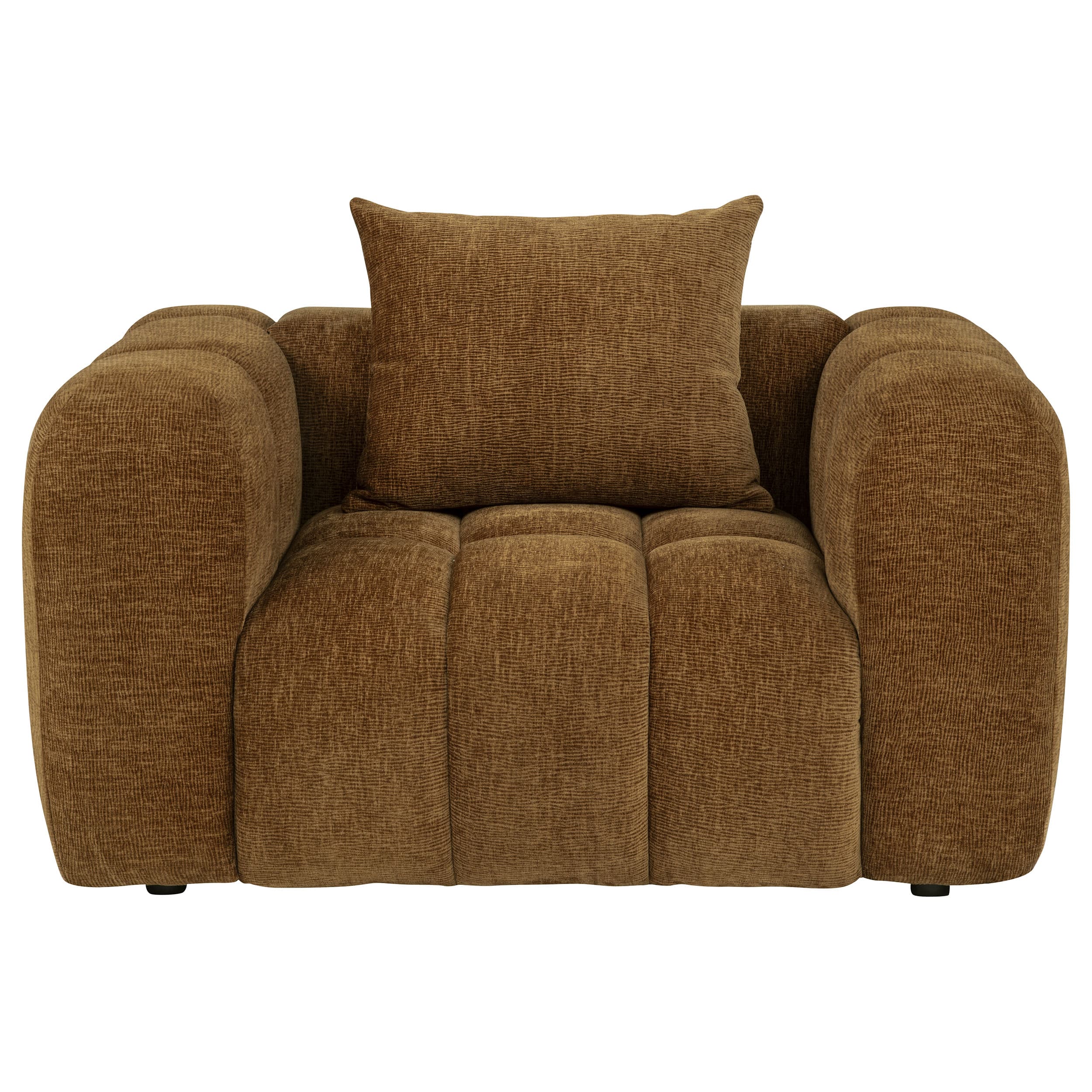 Lazaro 3-piece Fabric Upholstered Wide Channel Sofa Set Bronze - Image 11