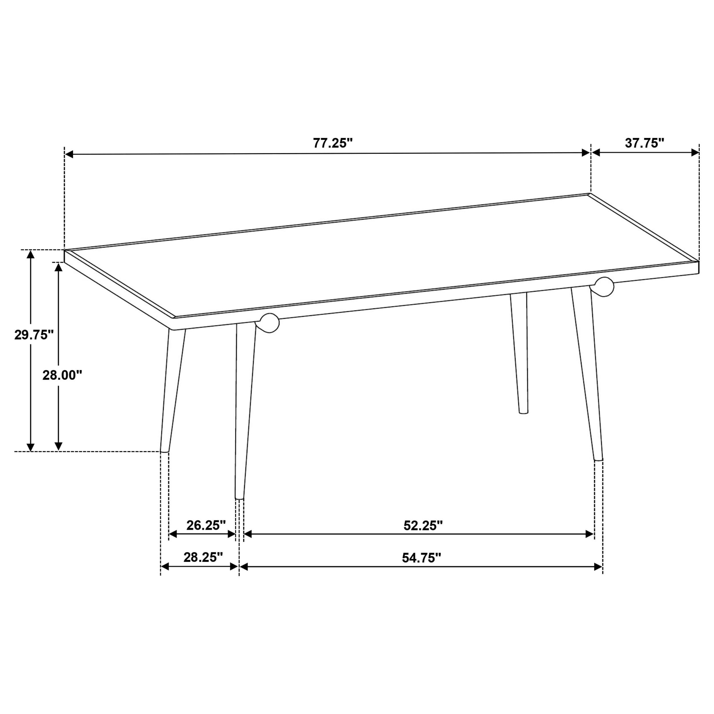 Fabra 7-piece 79-inch Rectangular Dining Set Honey Wheat - Image 13