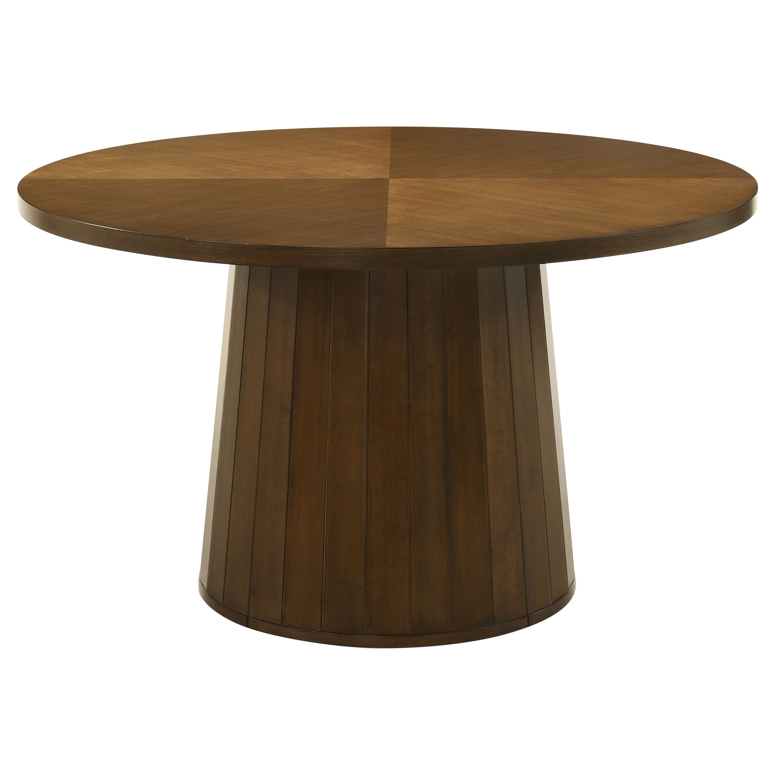 Galindo 5-piece 52-inch Round Dining Set Light Grey and Walnut - Image 3