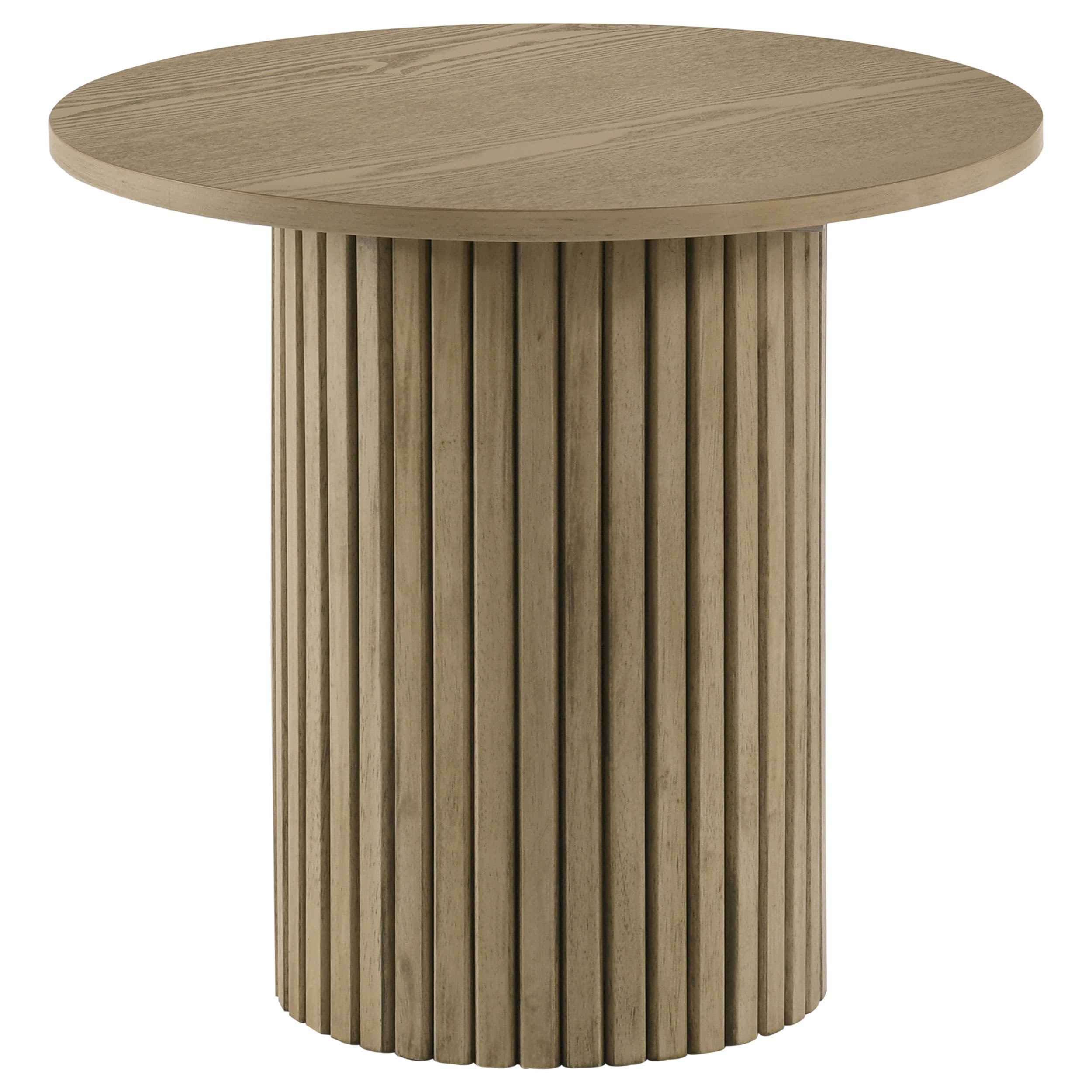 Hamlyn 5-piece Round Wood Counter Height Dining Set Cream and Natural Oak - Image 2