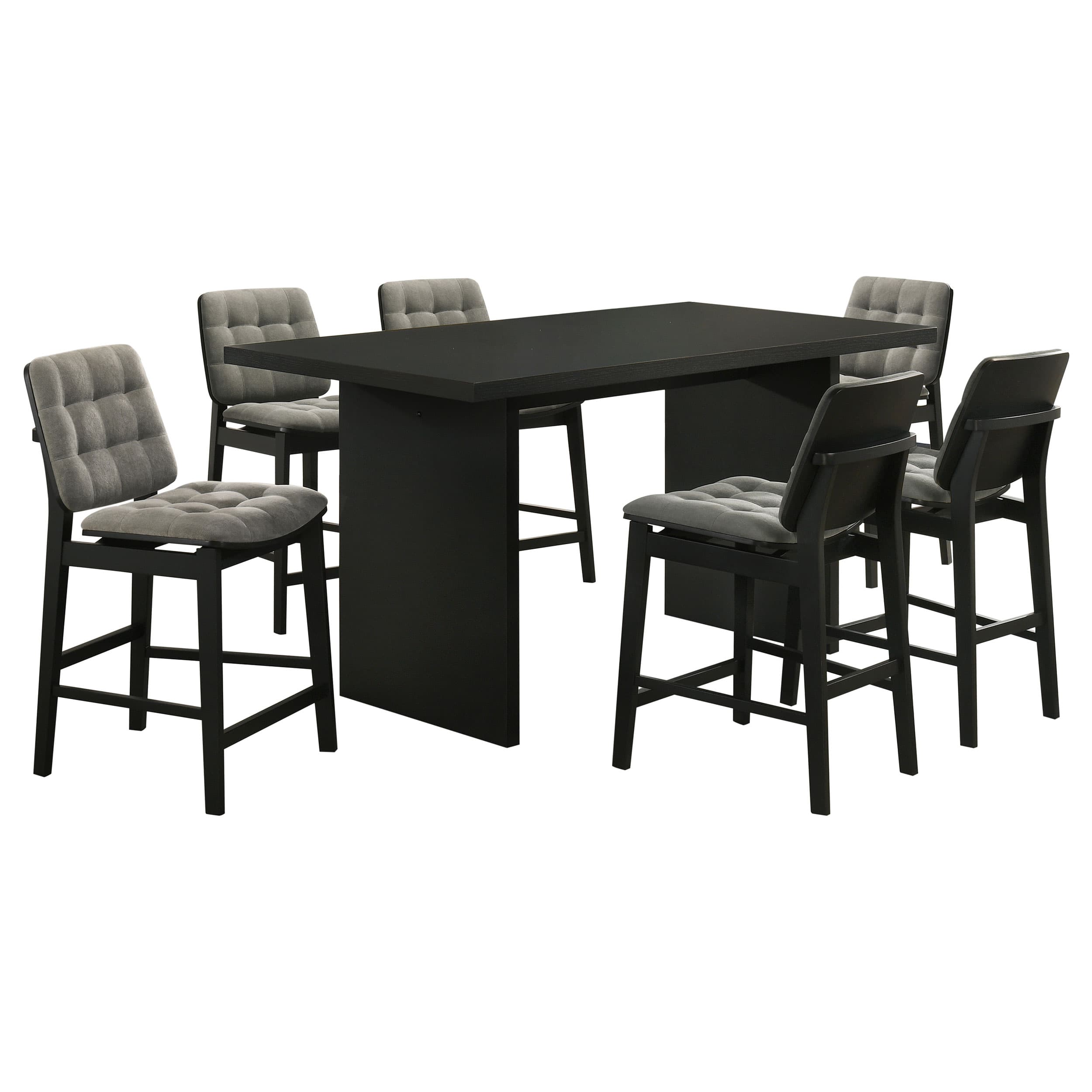 Decker 7-piece 70-inch Rectangular Counter Height Dining Set Grey and Black - Image 1