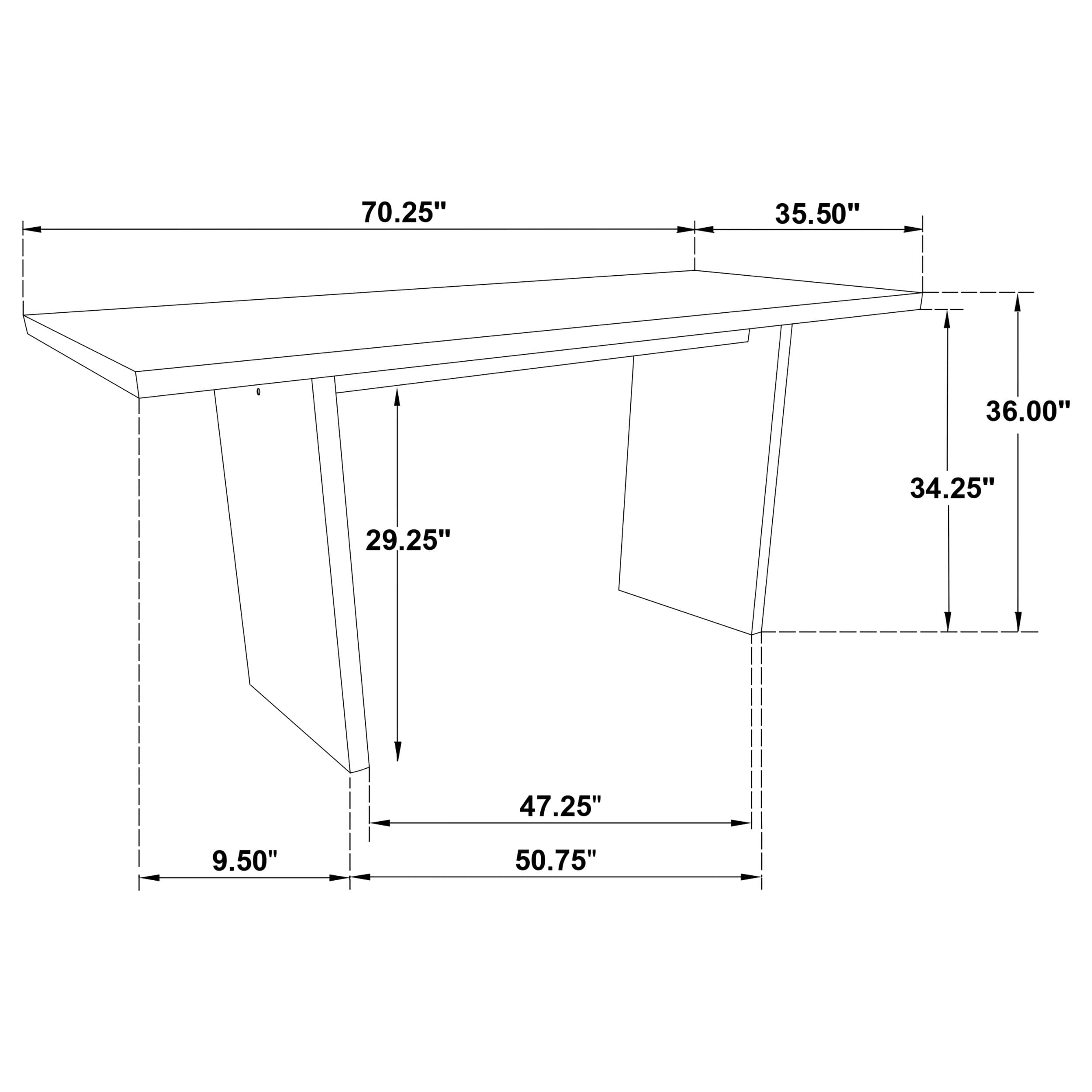 Decker 7-piece 70-inch Rectangular Counter Height Dining Set Cream and Walnut - Image 13
