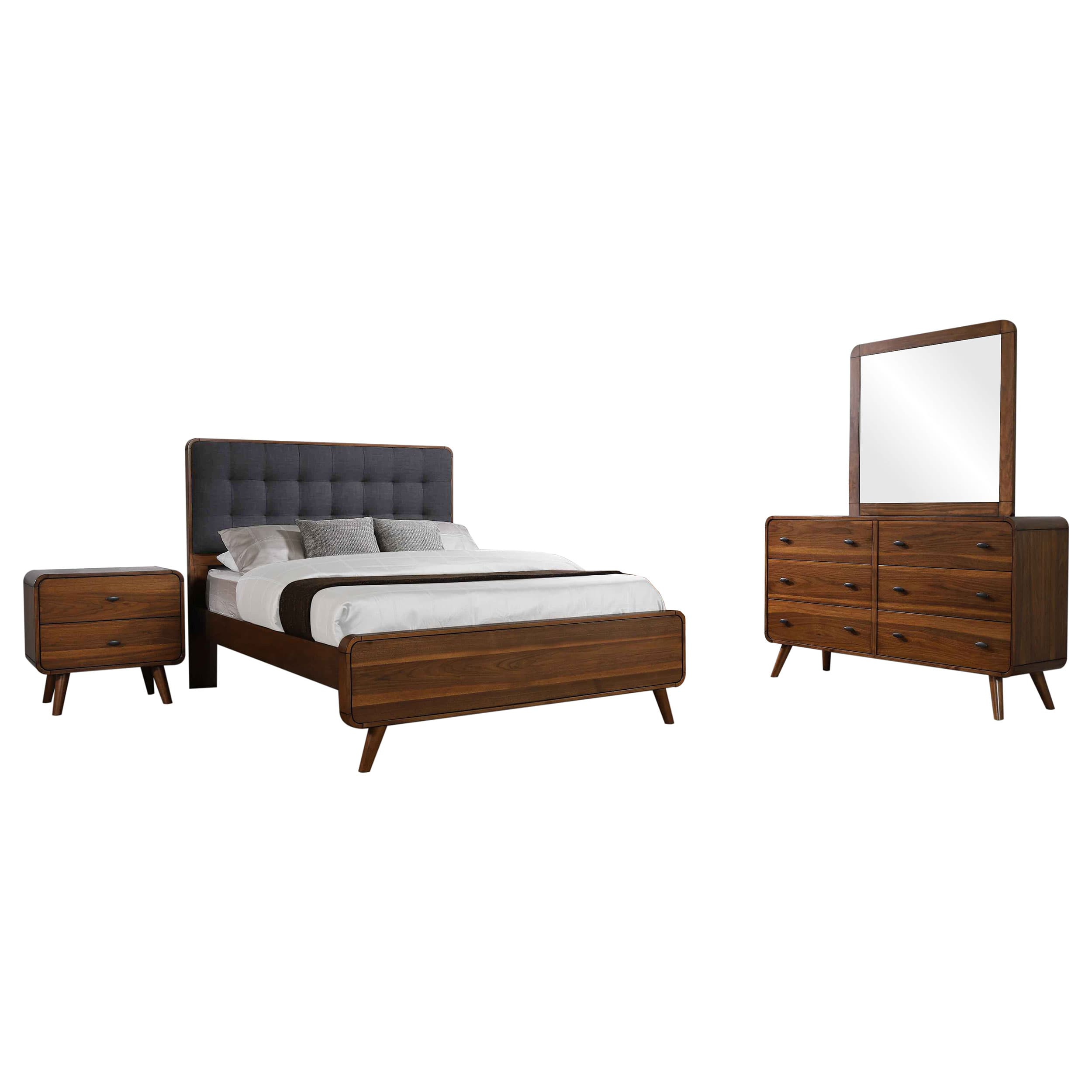 Robyn 4-piece Queen Bedroom Set Dark Walnut - Image 1
