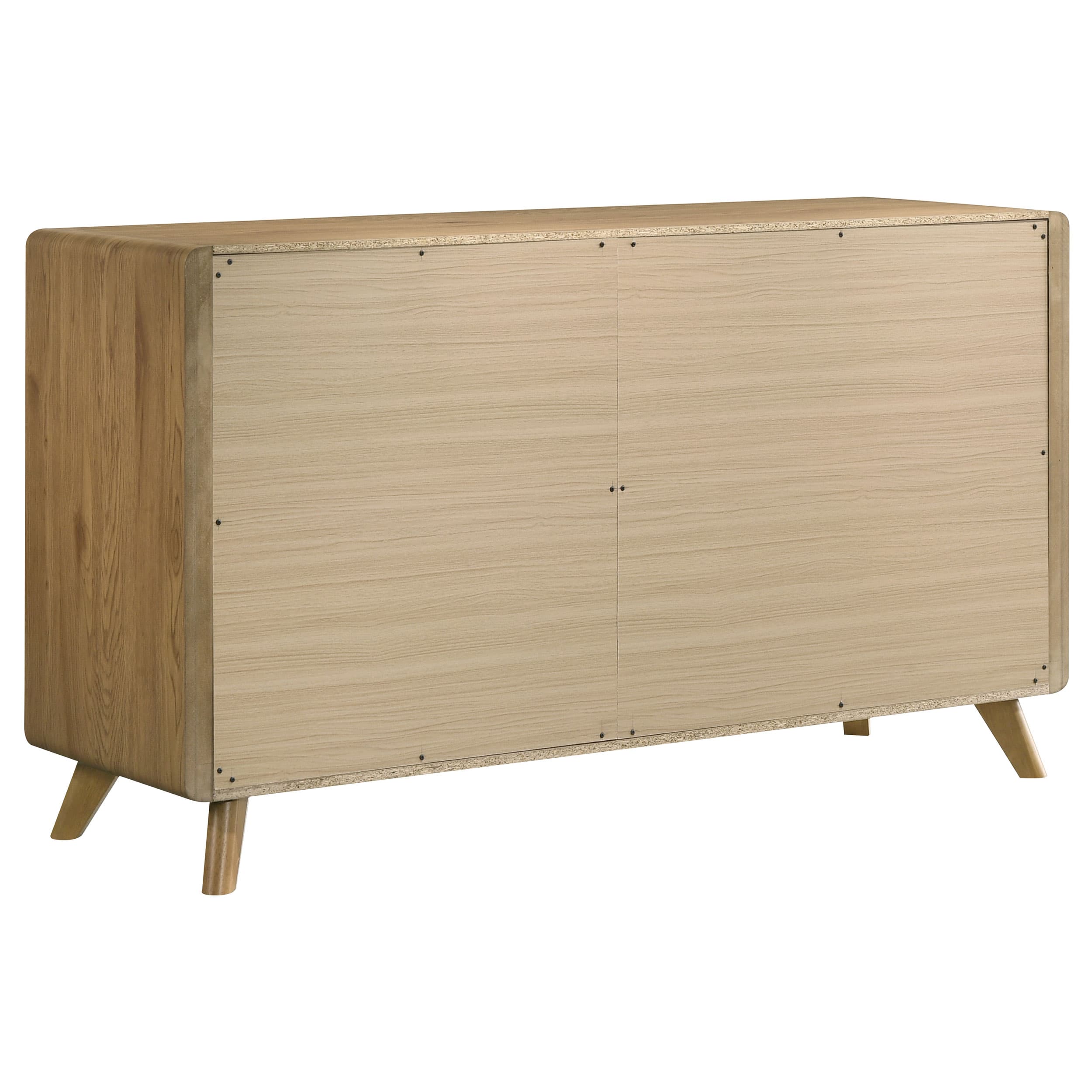 Bennett Queen Upholstered 5-Piece Mid-Century Bedroom Set Light Oak - Image 7