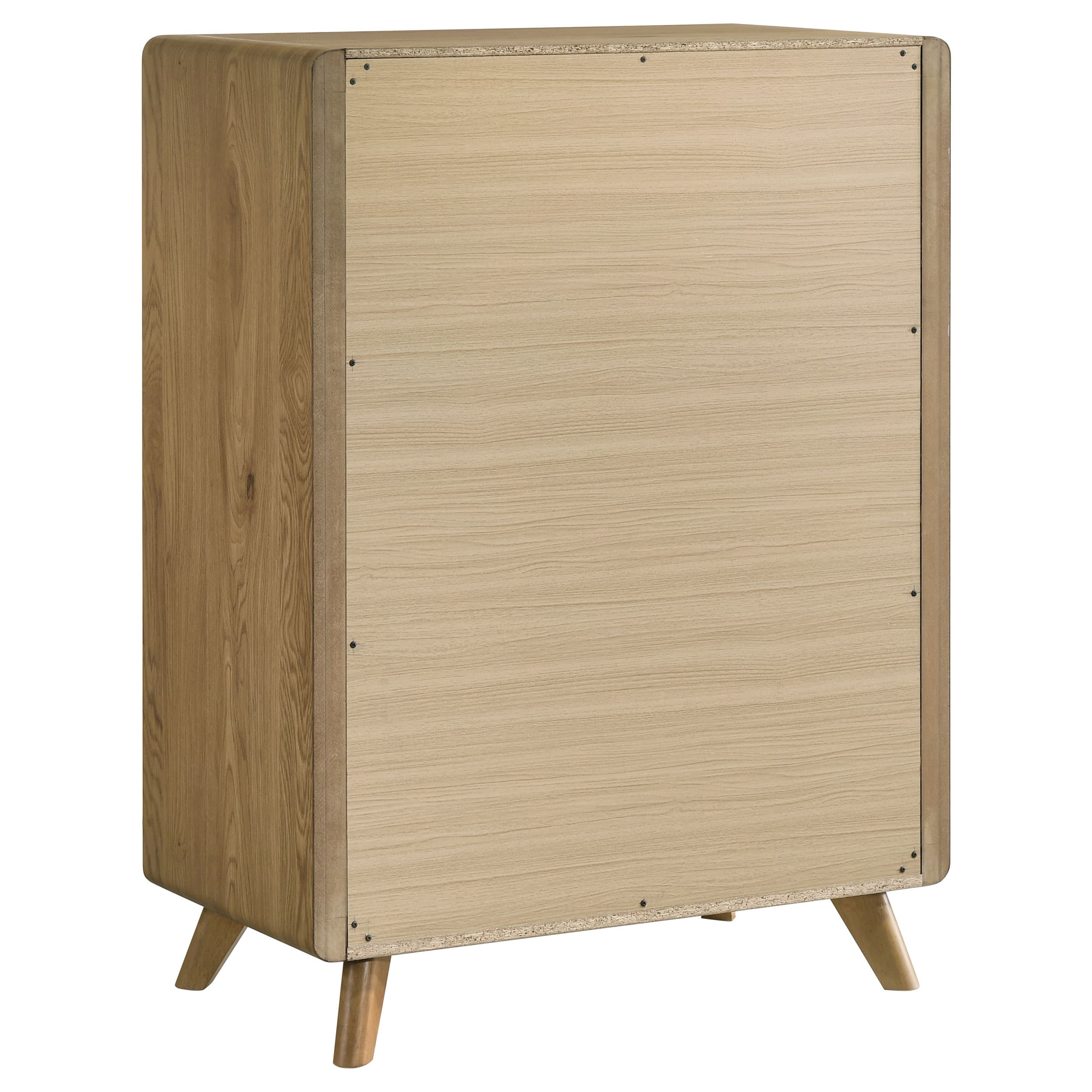 Bennett Queen Upholstered 5-Piece Mid-Century Bedroom Set Light Oak - Image 11