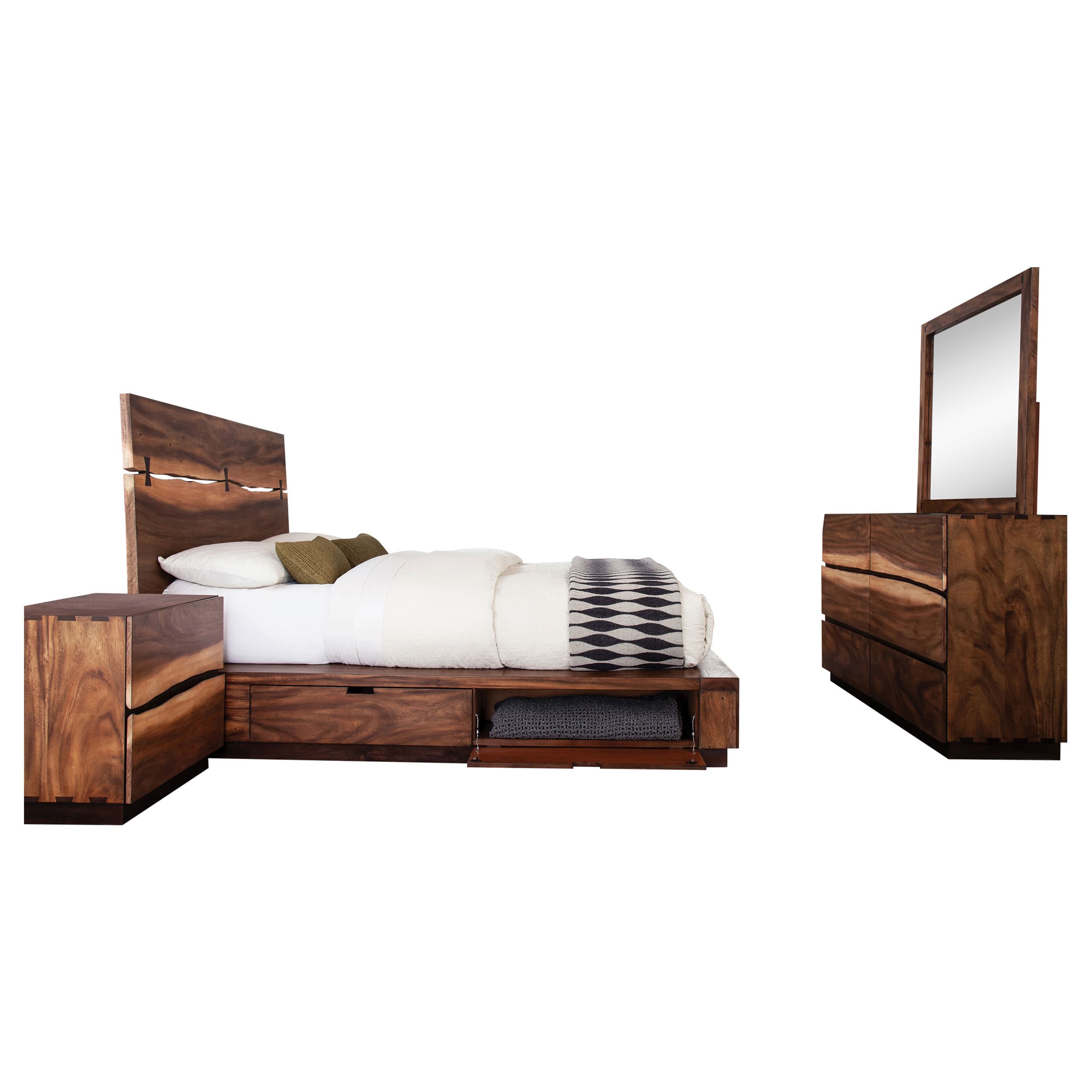 Winslow 4-piece Queen Bedroom Set Smokey Walnut - Image 1