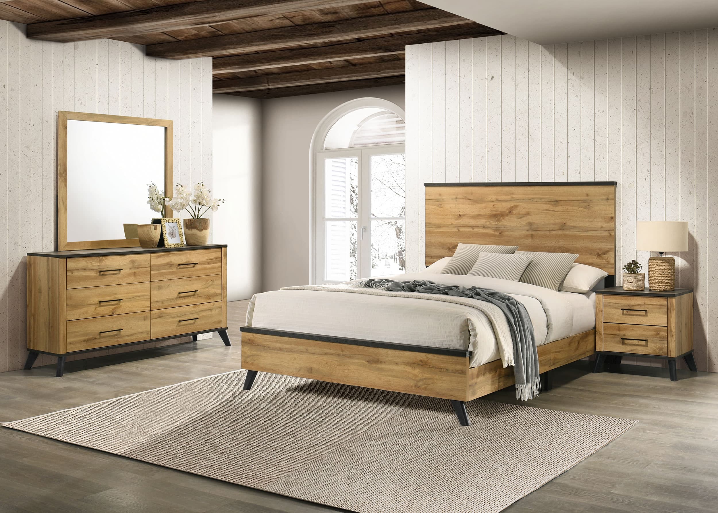 Kaywood 4-piece Queen Bedroom Set Natural Pine - Image 20