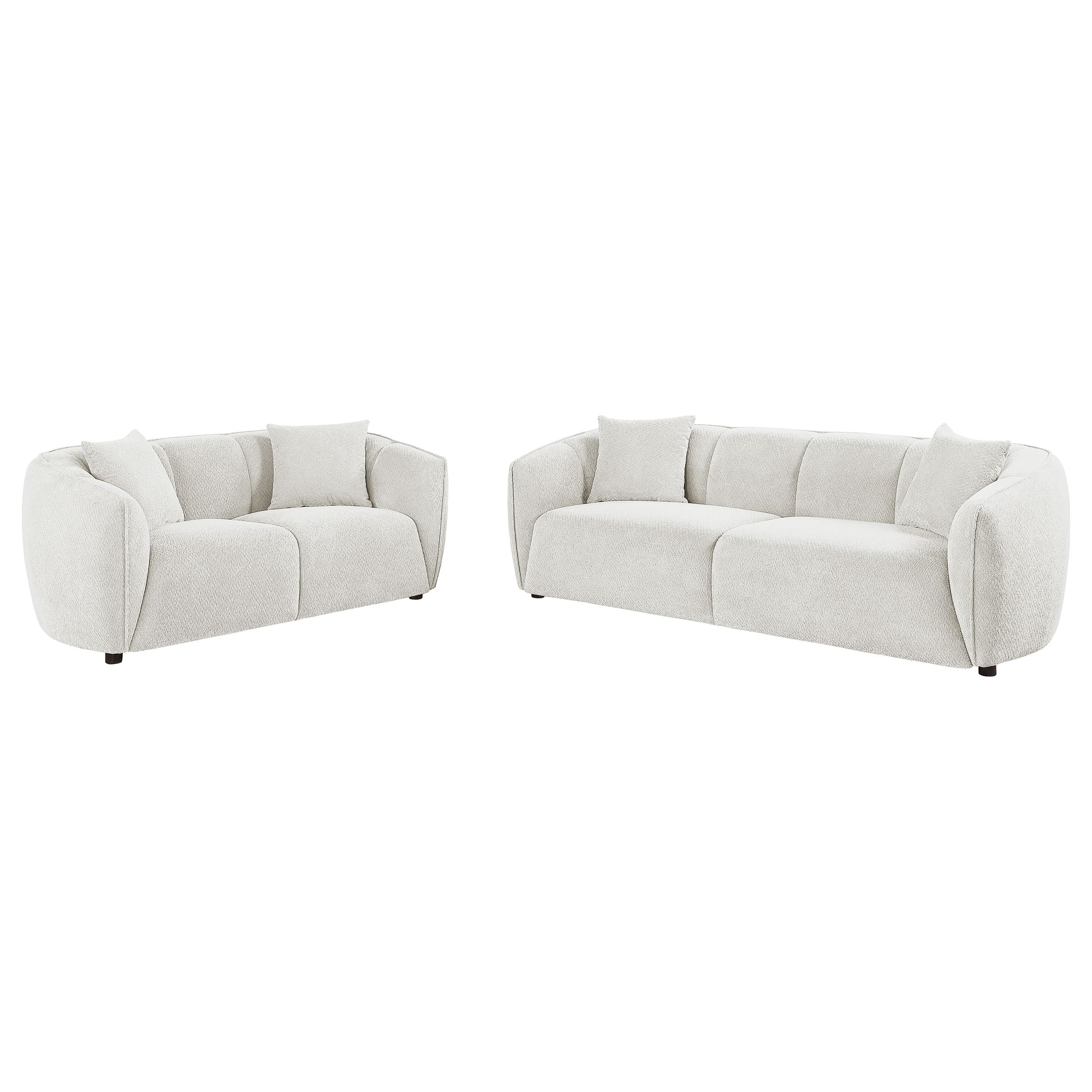 Aleisha 2-piece Fabric Upholstered Sofa Set Sand - Image 1