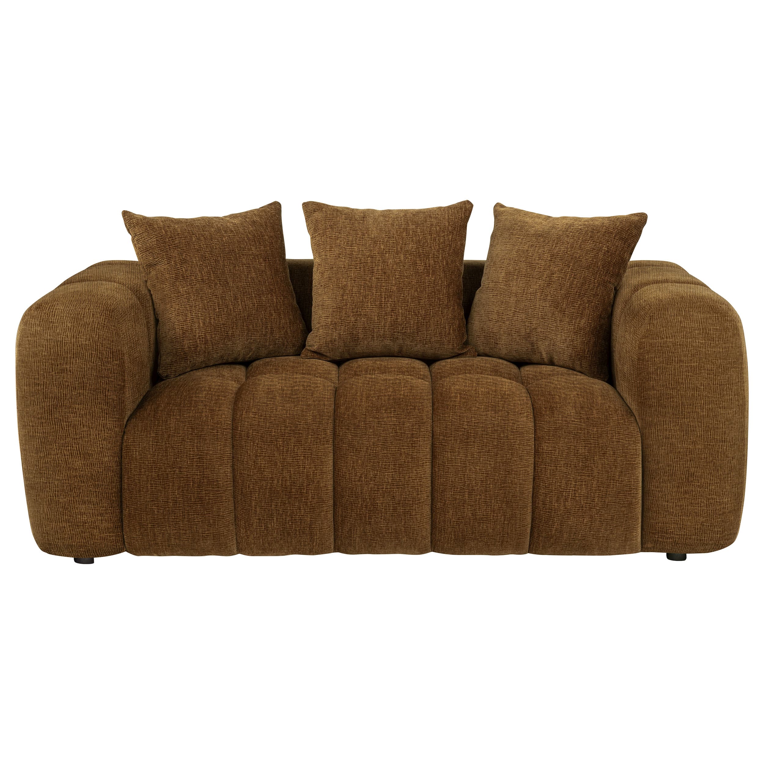 Lazaro 2-piece Fabric Upholstered Wide Channel Sofa Set Bronze - Image 7