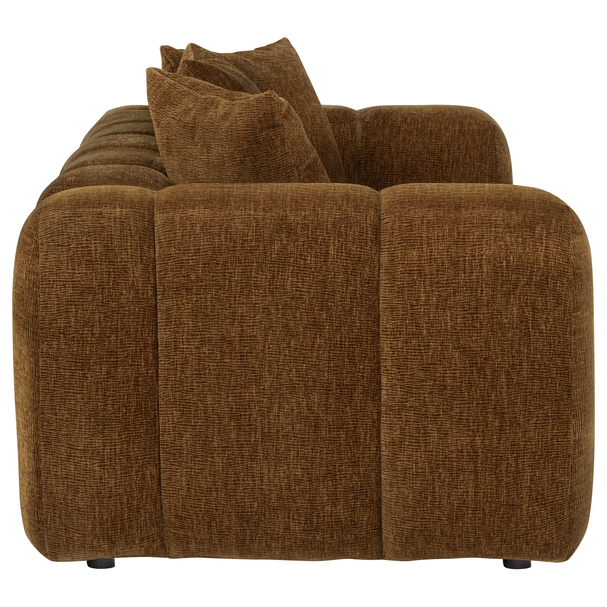 Lazaro 2-piece Fabric Upholstered Wide Channel Sofa Set Bronze - Image 9