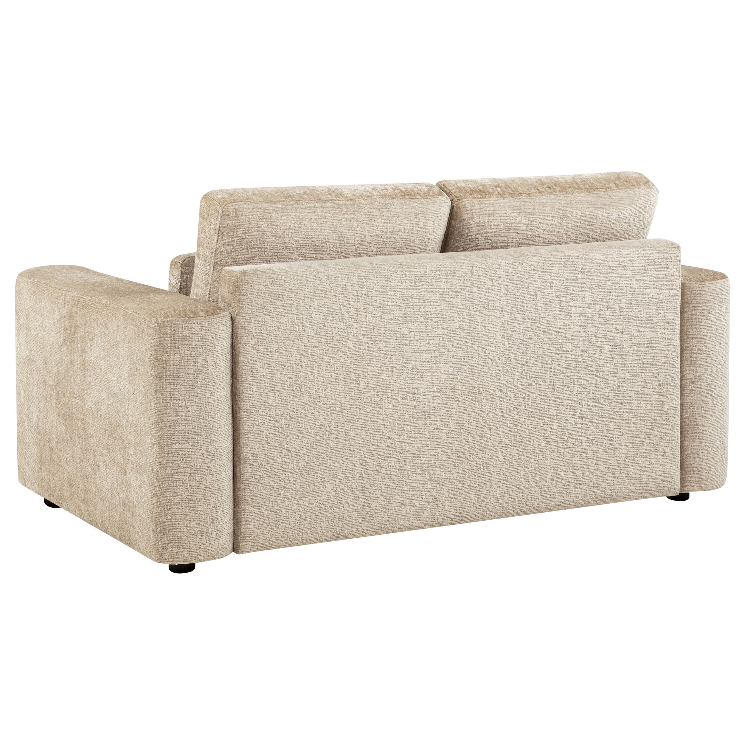 Amador 2-piece Chenille Upholstered Track Arm Sofa Set Camel - Image 5