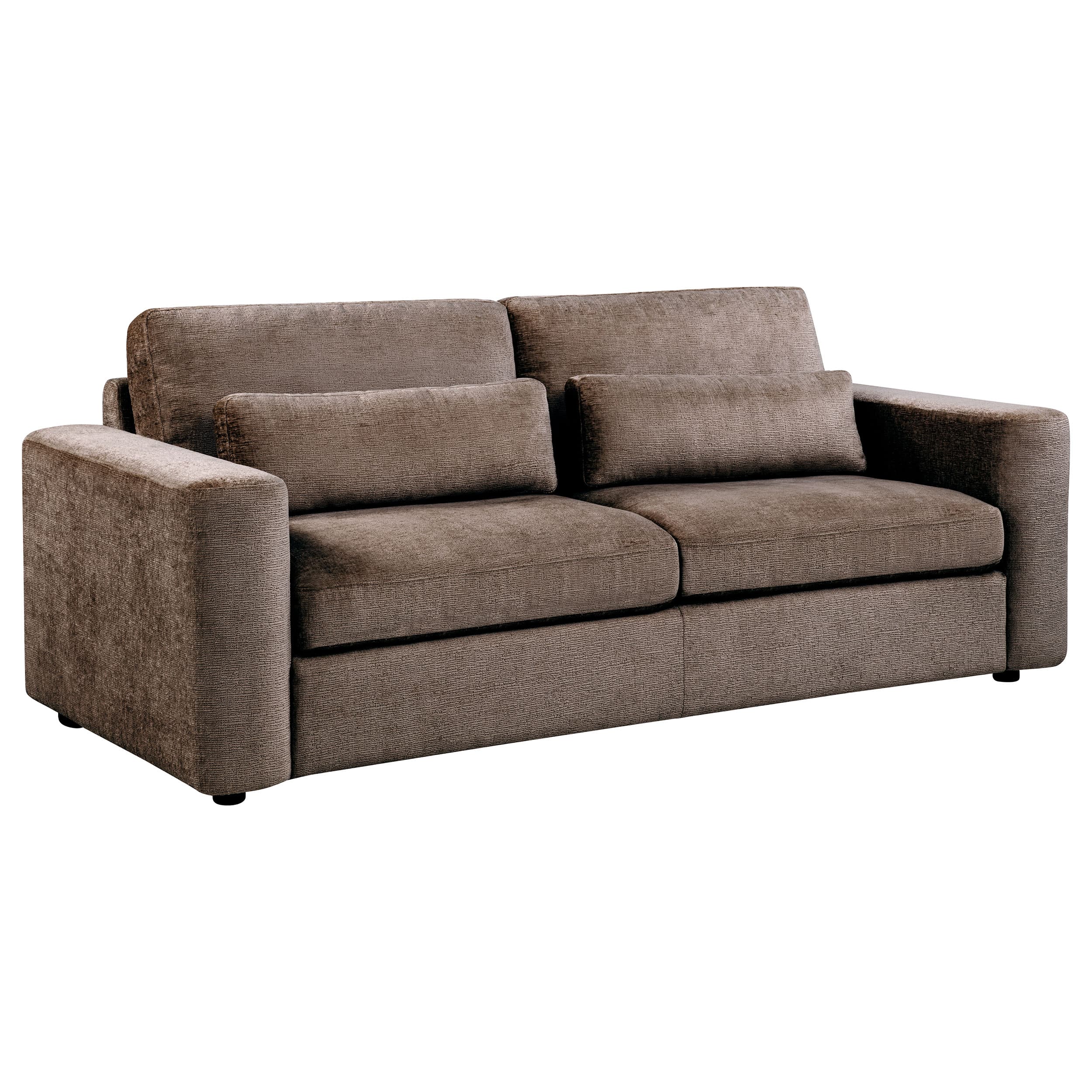 Amador 2-piece Chenille Upholstered Track Arm Sofa Set Chocolate - Image 2