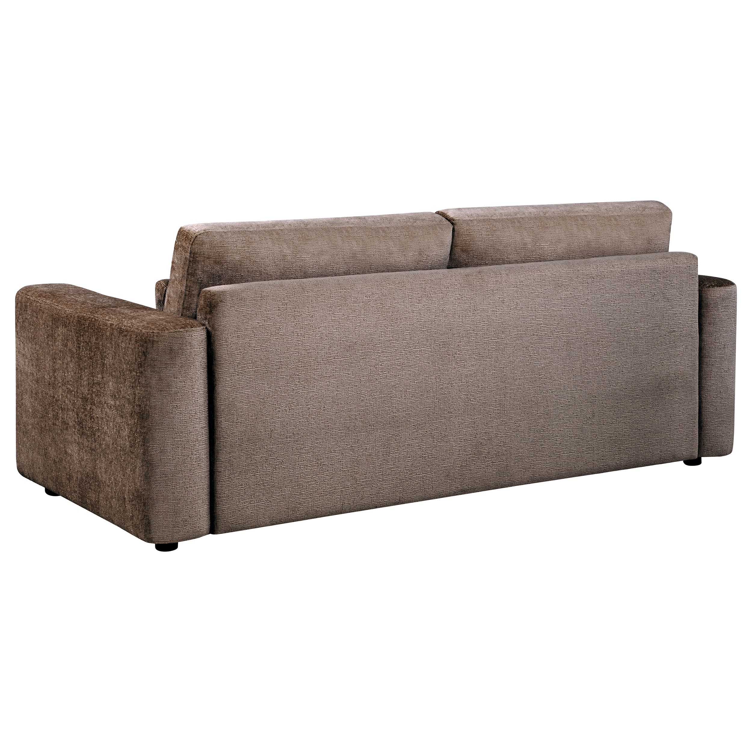 Amador 2-piece Chenille Upholstered Track Arm Sofa Set Chocolate - Image 3