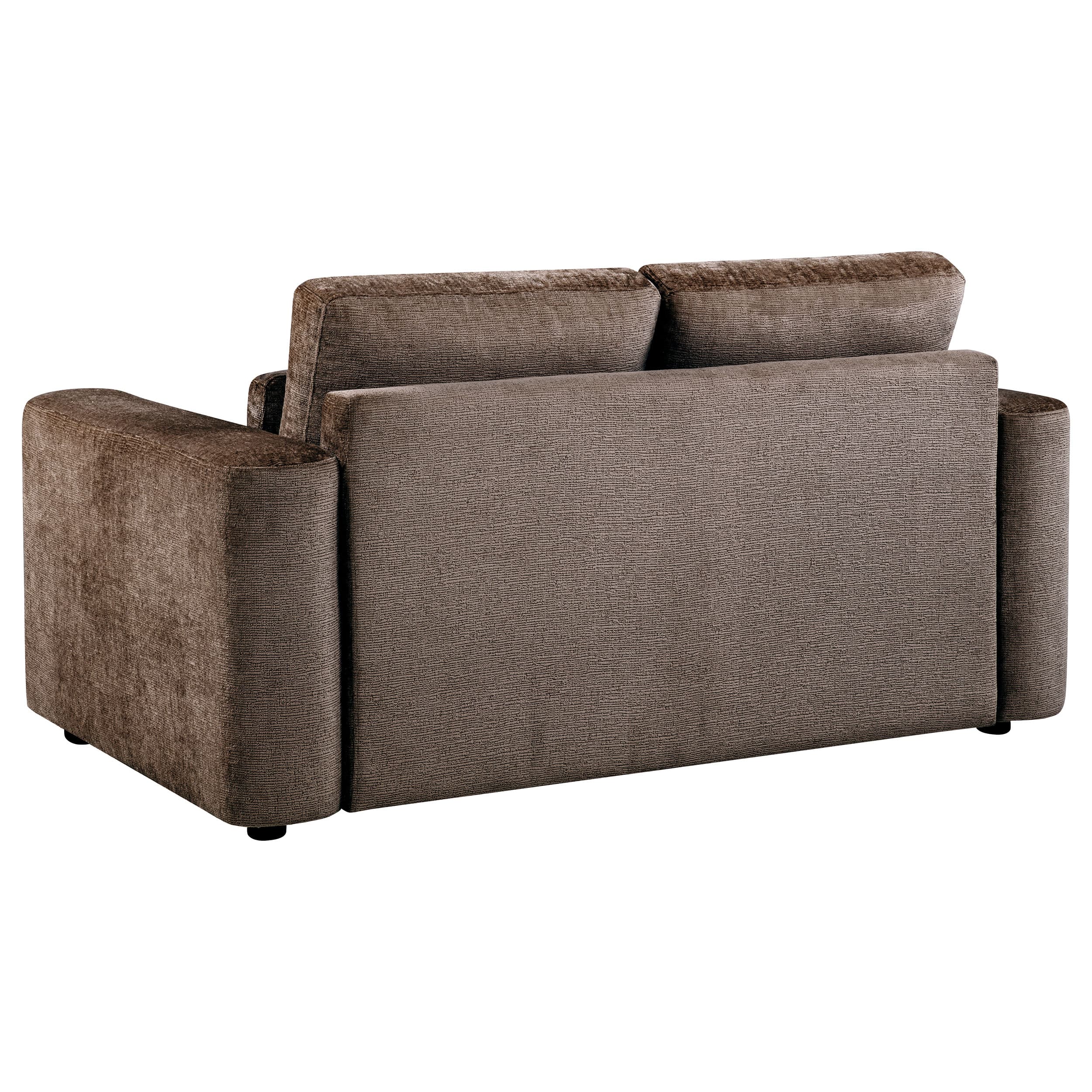 Amador 3-piece Chenille Upholstered Track Arm Sofa Set Chocolate - Image 5