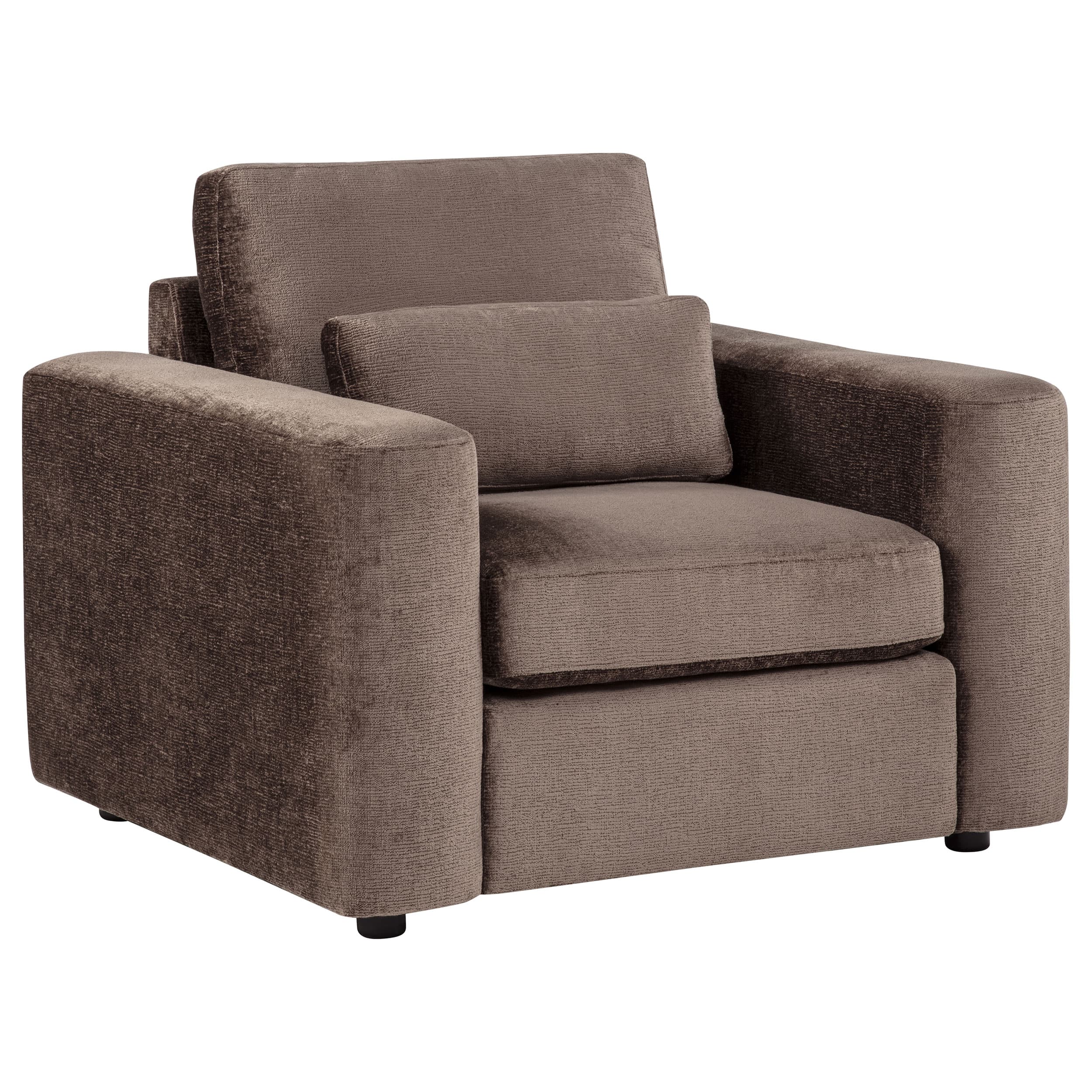 Amador 3-piece Chenille Upholstered Track Arm Sofa Set Chocolate - Image 6