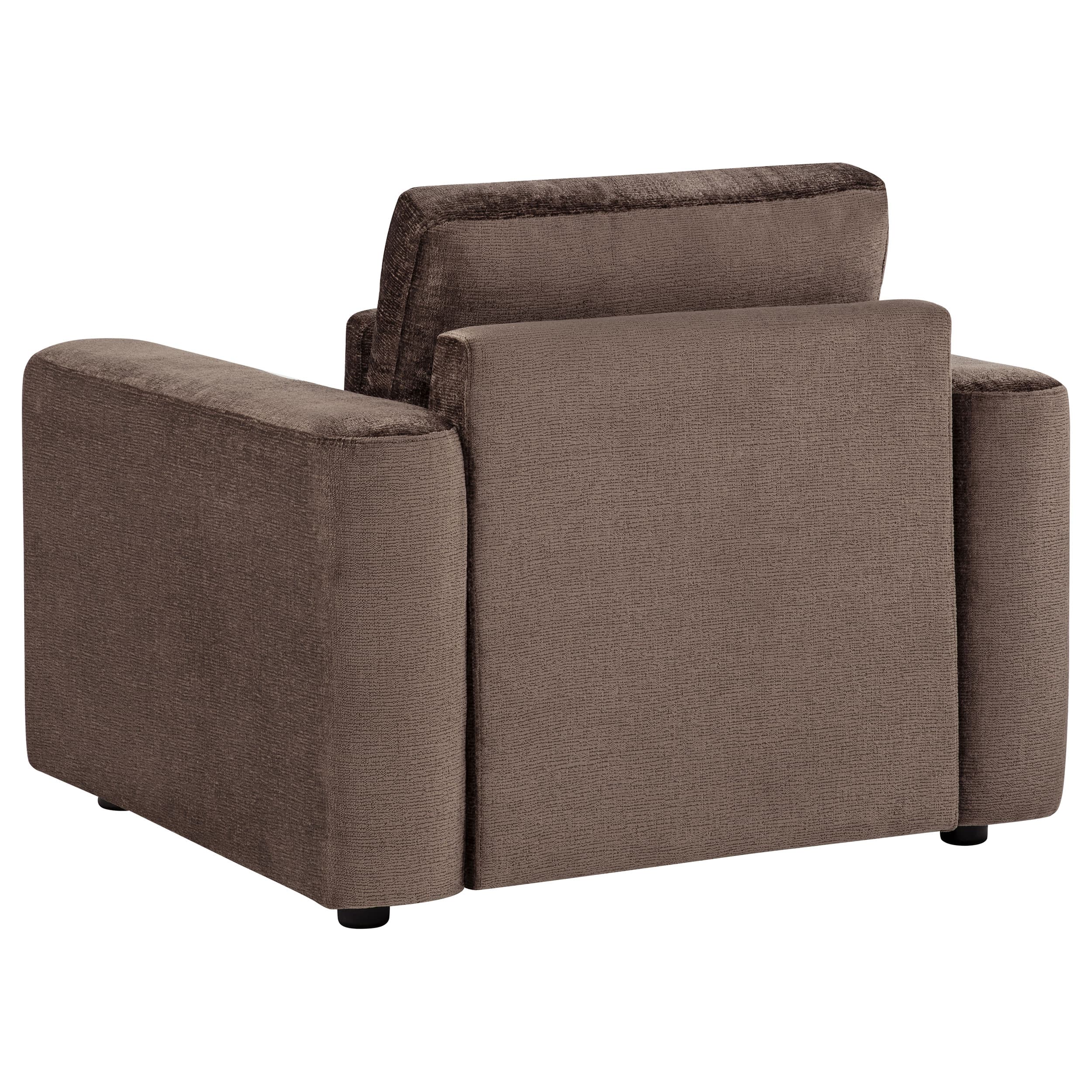 Amador 3-piece Chenille Upholstered Track Arm Sofa Set Chocolate - Image 7