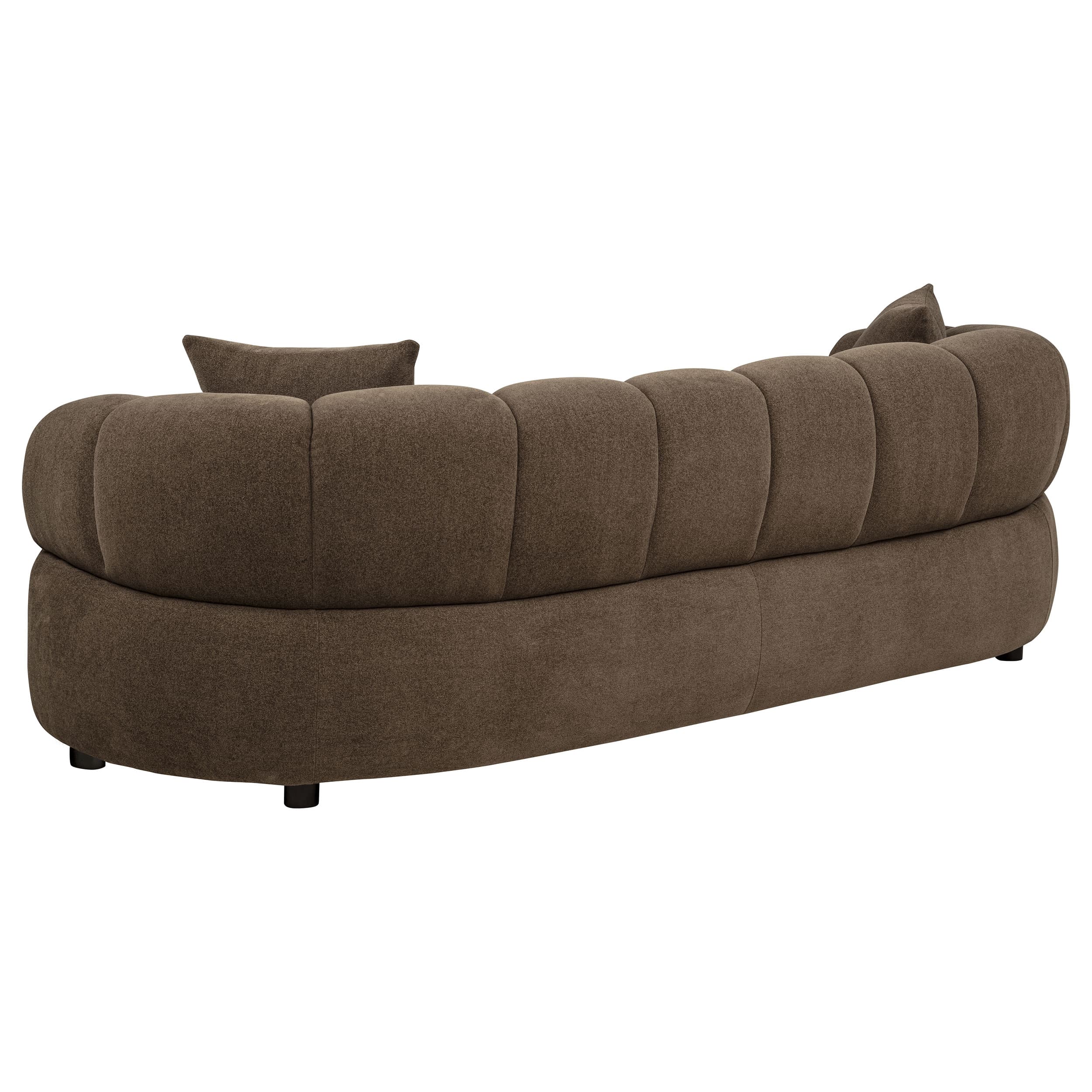 Casarin Fabric 3-Piece Channel-Back Sofa Set Brown - Image 3