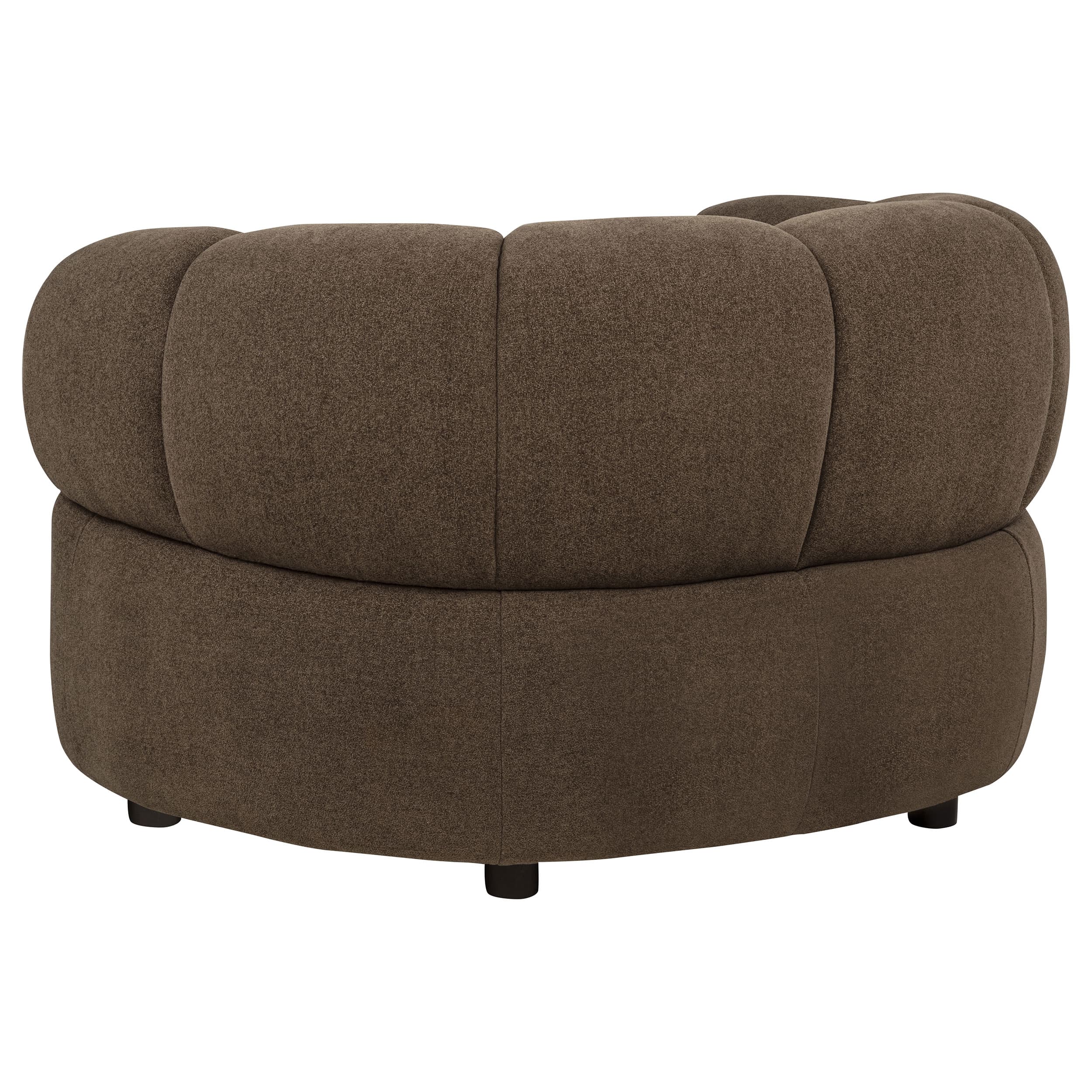 Casarin Fabric 3-Piece Channel-Back Sofa Set Brown - Image 7
